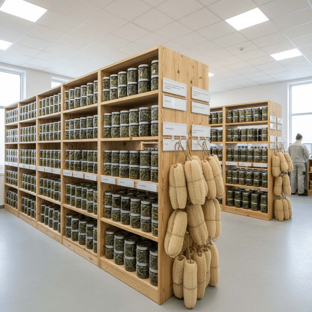 Organized wholesale inventory ready for fulfillment